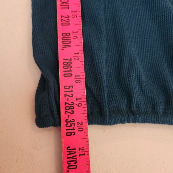 Michael Kors Teal Blue Long Sleeve Knit Top Drawstring Hem Small - Picture 7 of 15